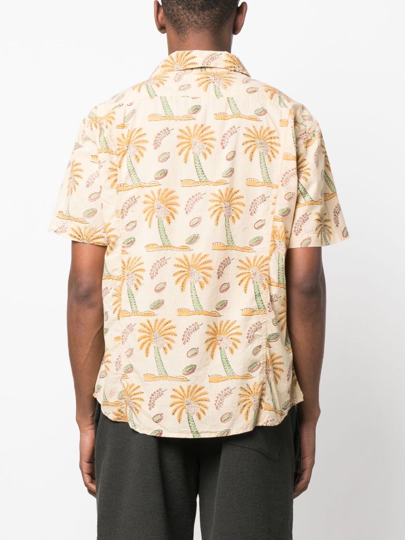 Neutral Palm Tree Print Shirt
