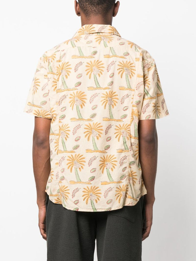 Neutral Palm Tree Print Shirt