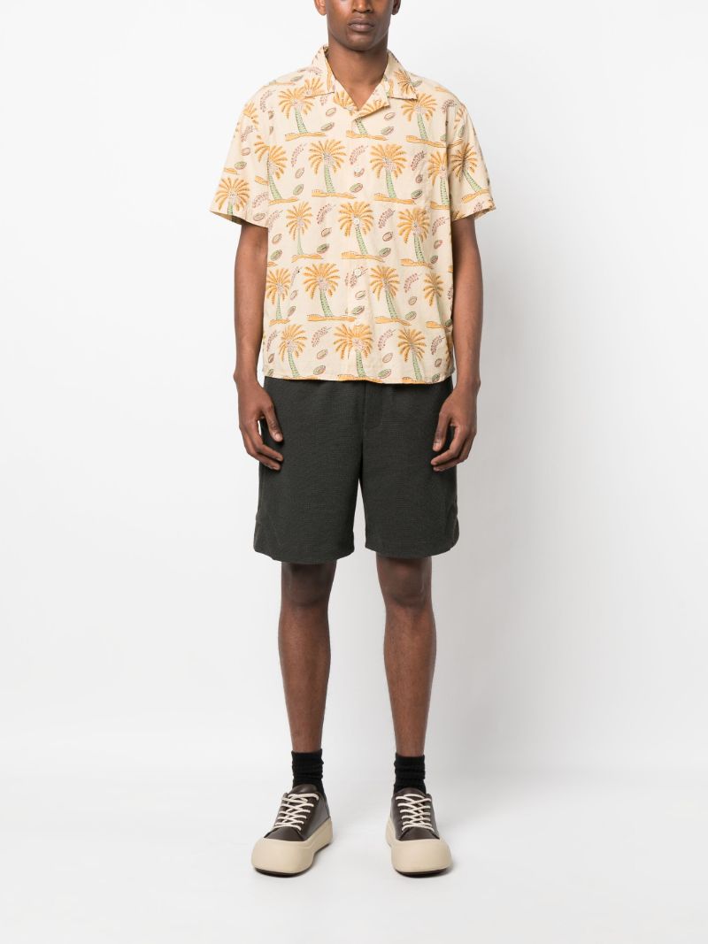 Neutral Palm Tree Print Shirt