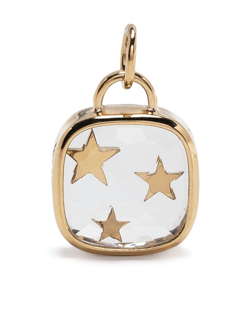 18k Yellow Gold Per Aspera Astra Diamond Pendant