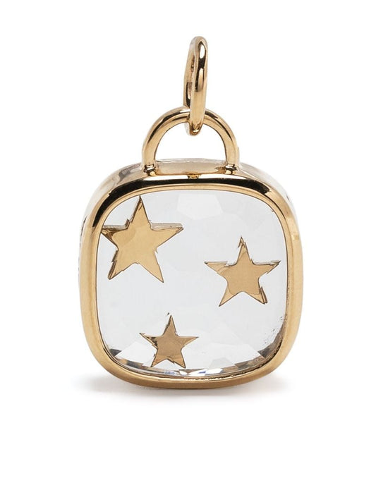 18k Yellow Gold Per Aspera Astra Diamond Pendant