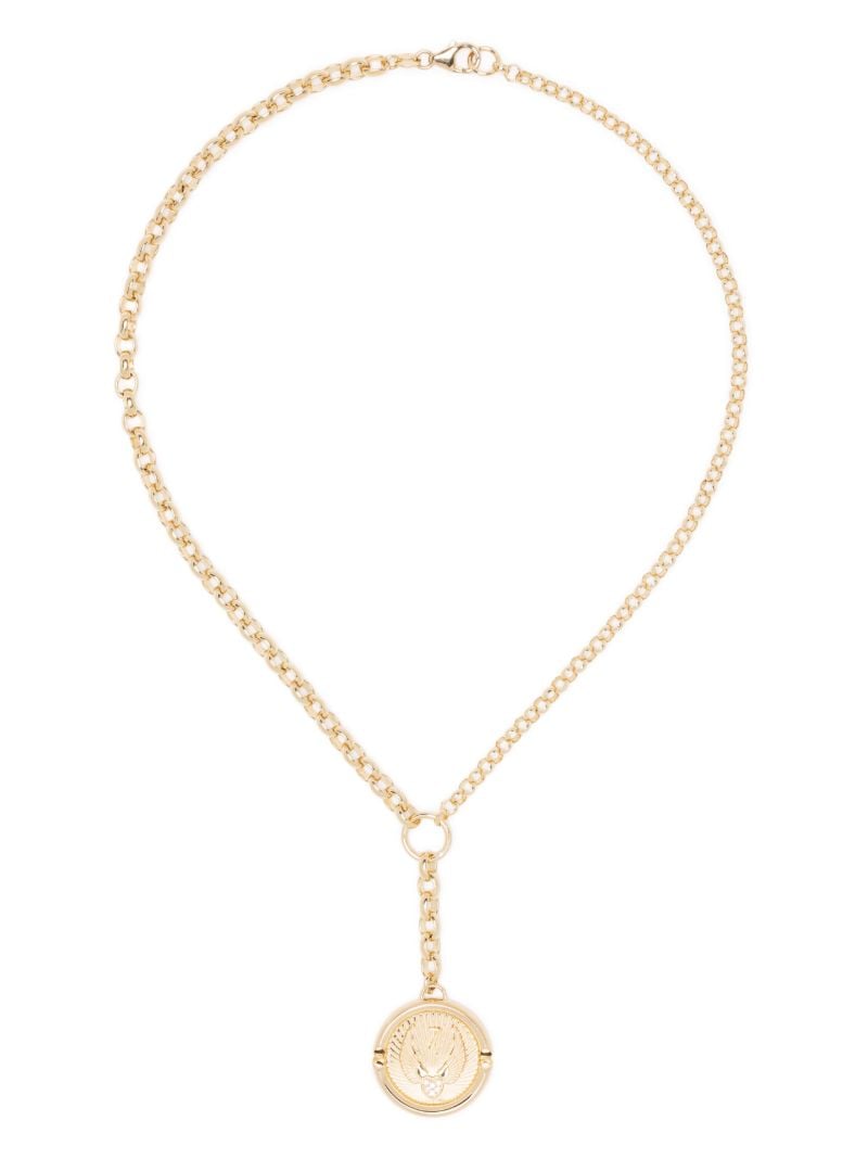 18k Yellow Gold Beloved with Wings We Fly Diamond Necklace
