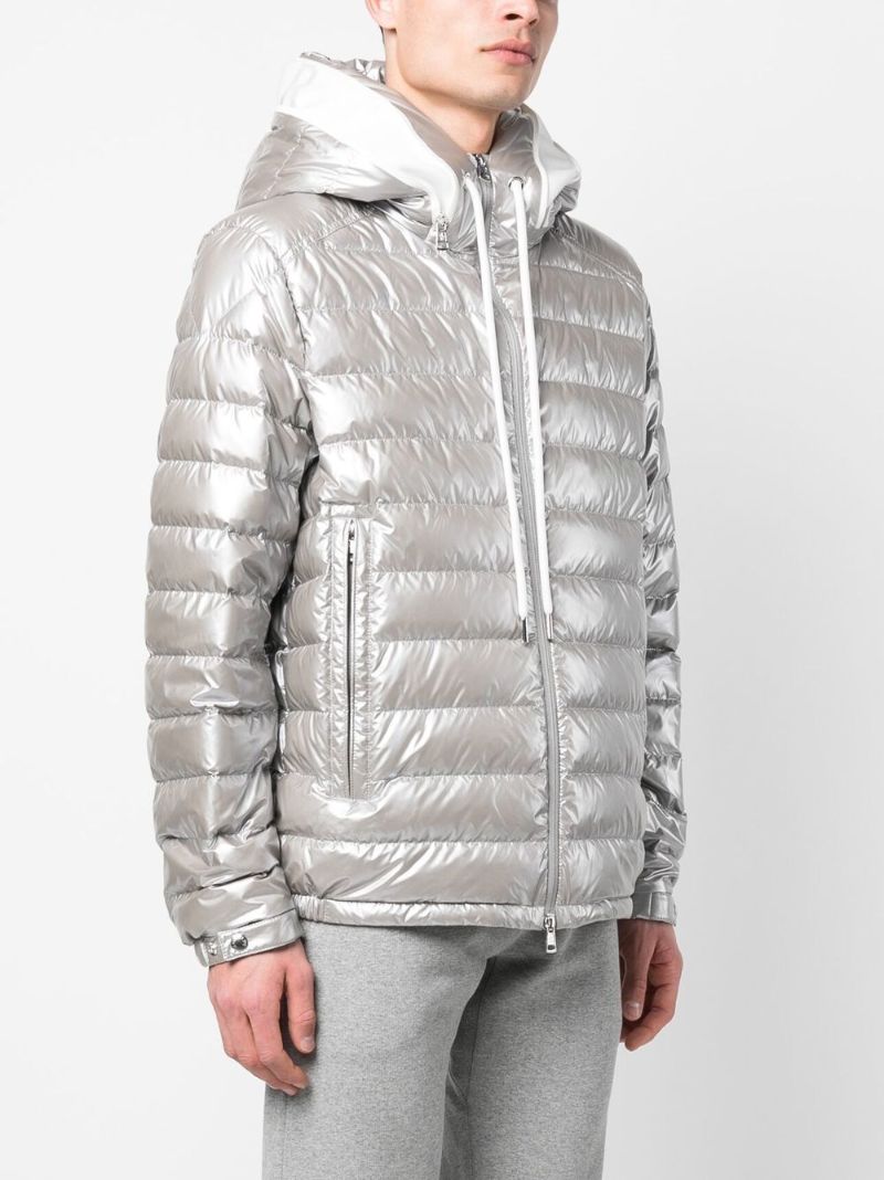 Grey Akinari Hooded Down Jacket