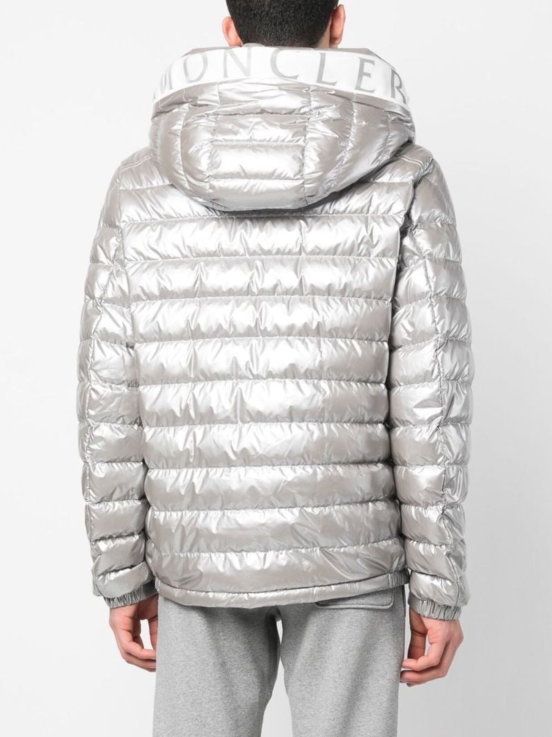 Grey Akinari Hooded Down Jacket
