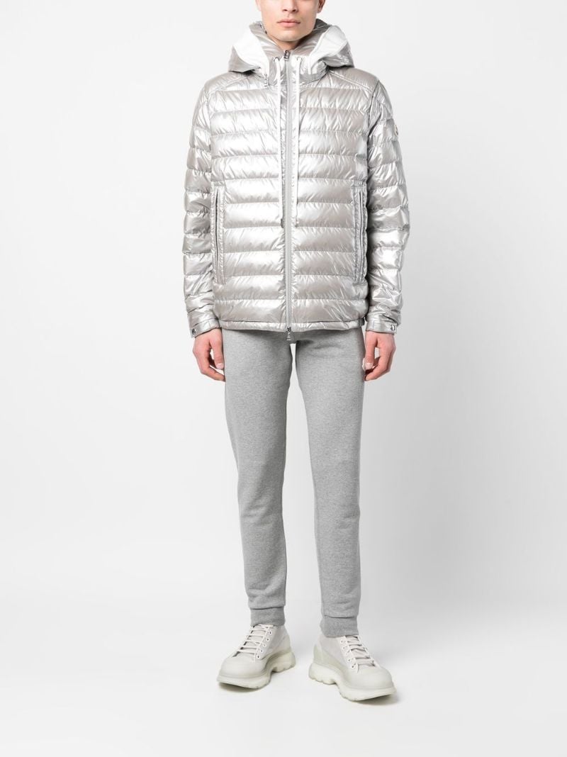 Grey Akinari Hooded Down Jacket