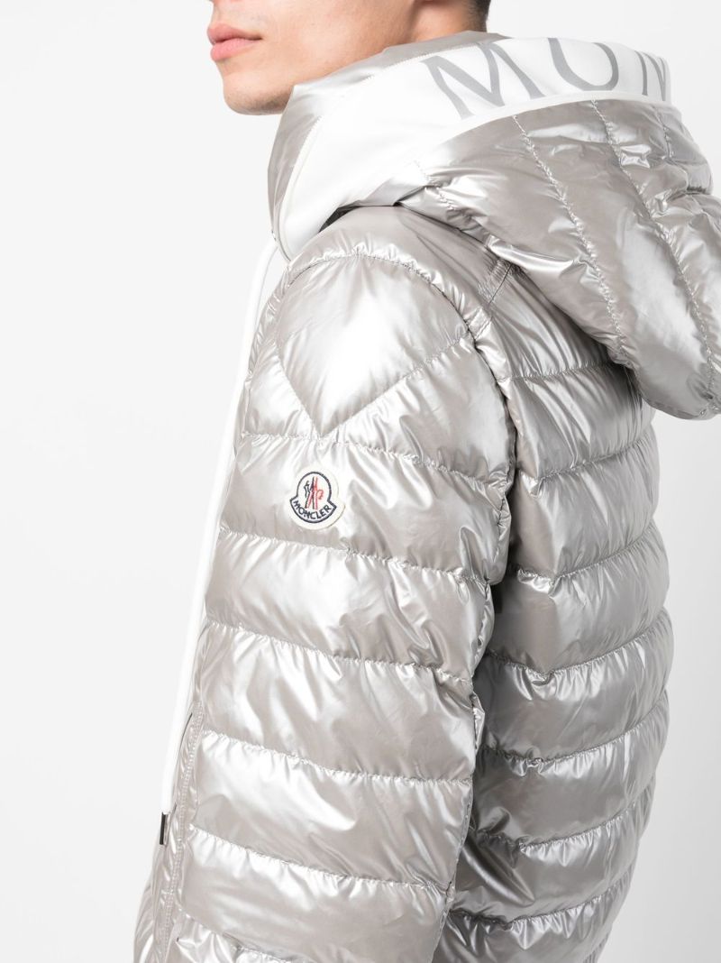 Grey Akinari Hooded Down Jacket