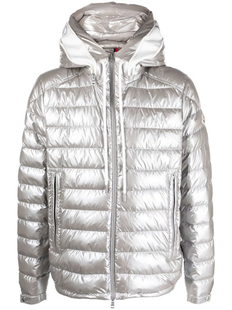 Grey Akinari Hooded Down Jacket