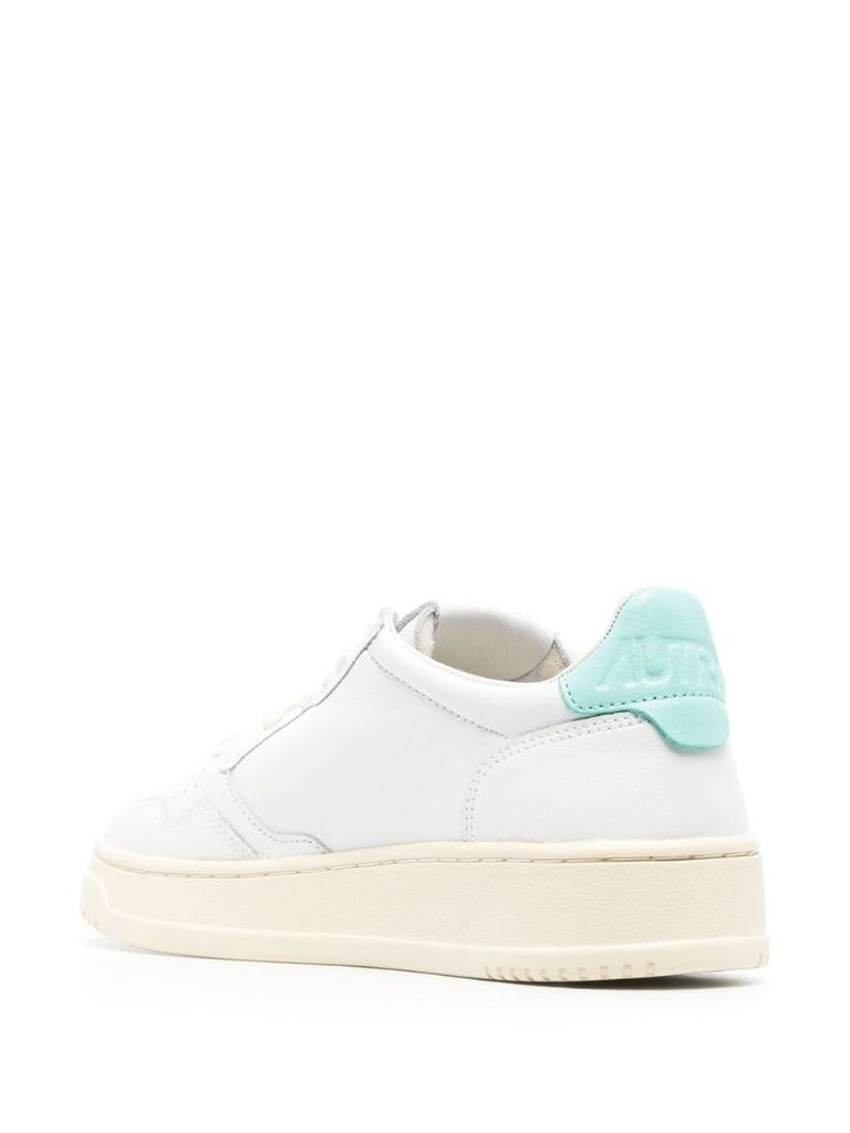 White Medalist Leather Sneakers
