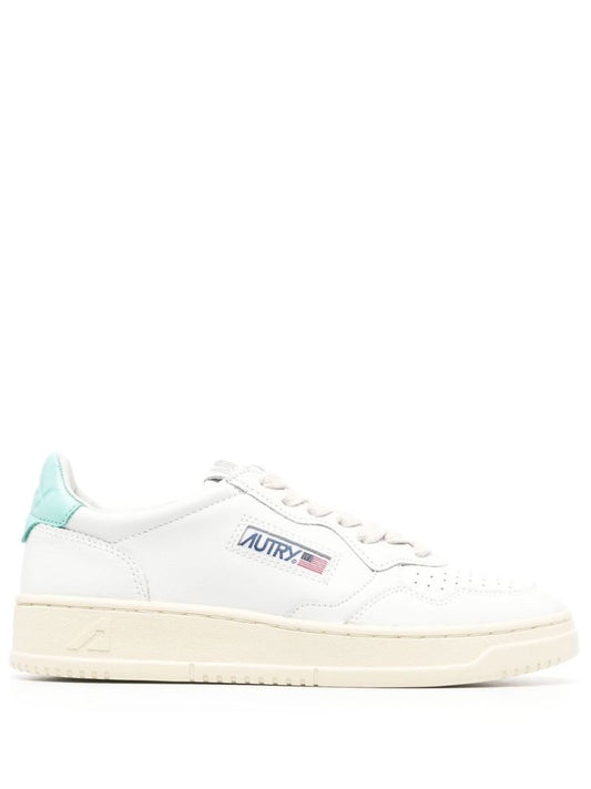 White Medalist Leather Sneakers