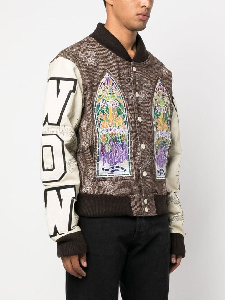 Neutral Namesake Varsity Jacket