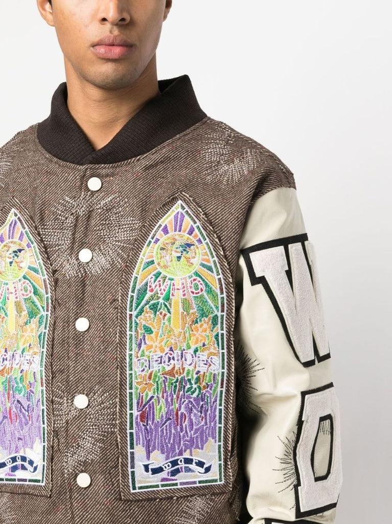 Neutral Namesake Varsity Jacket