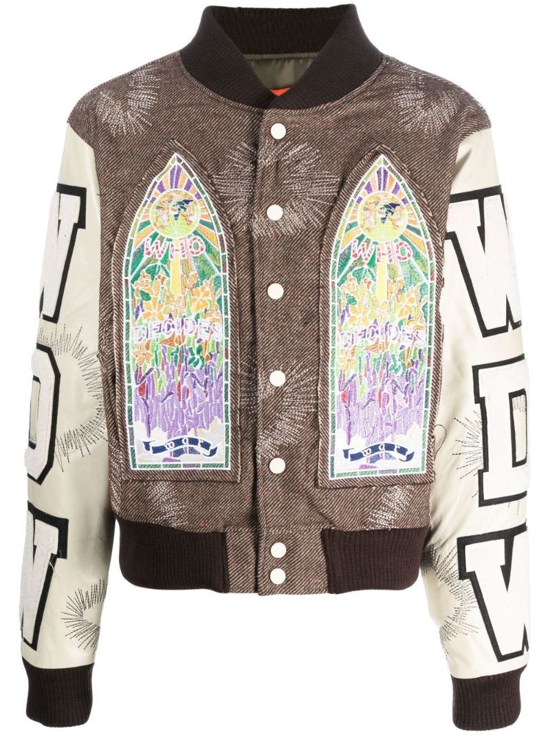 Neutral Namesake Varsity Jacket