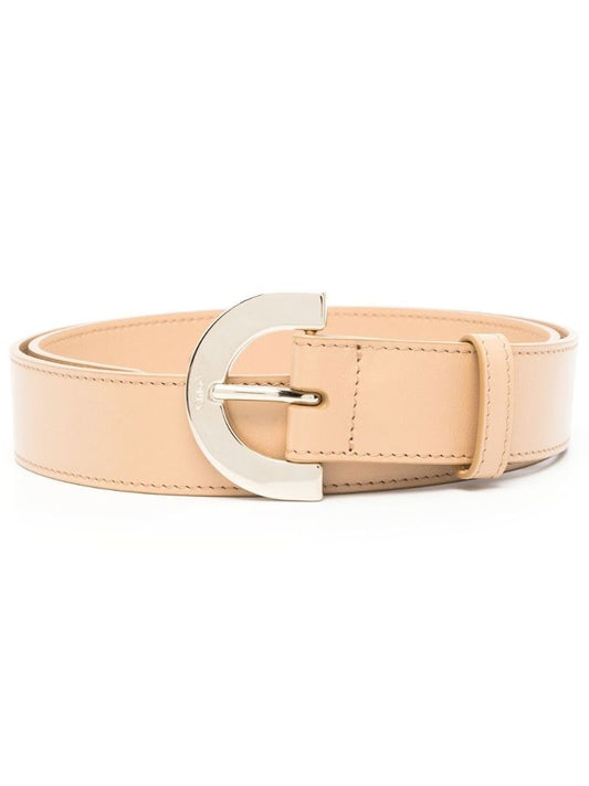 Brown Logo Leather Belt