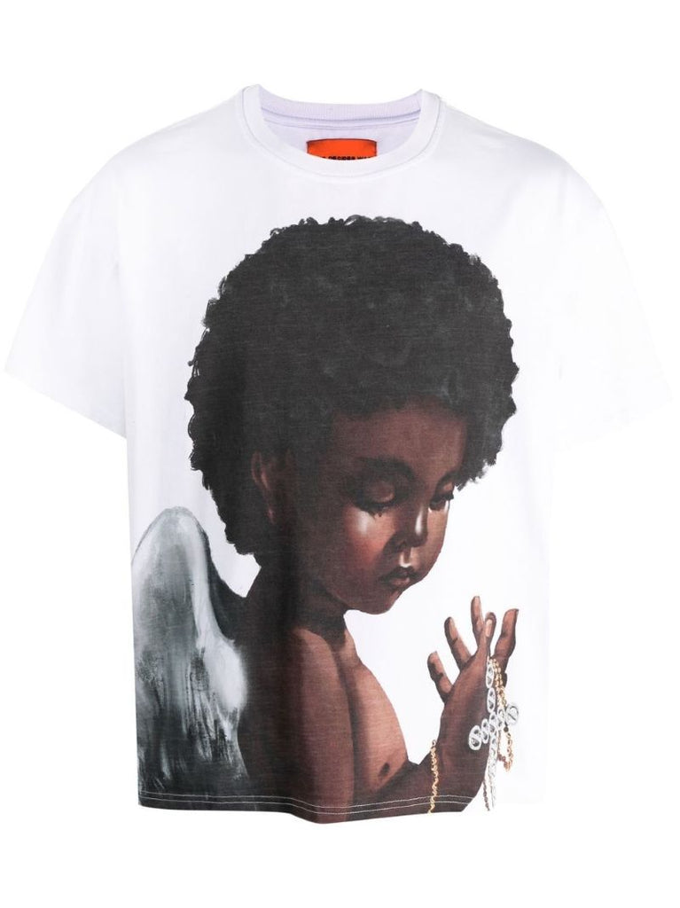 White Sacred Being Cotton T-shirt