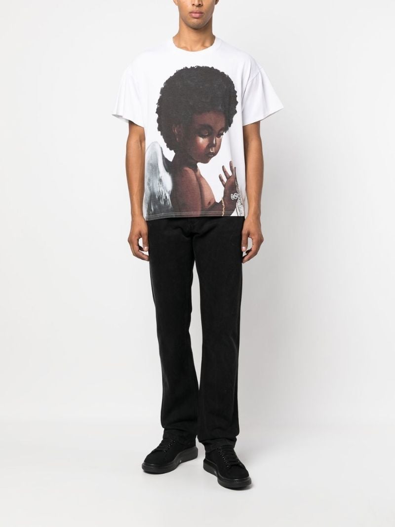 White Sacred Being Cotton T-shirt
