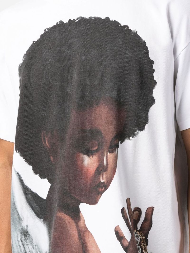 White Sacred Being Cotton T-shirt