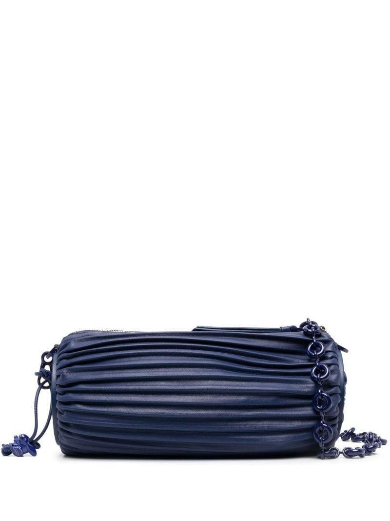 Blue Bracelet Pleated Shoulder Bag