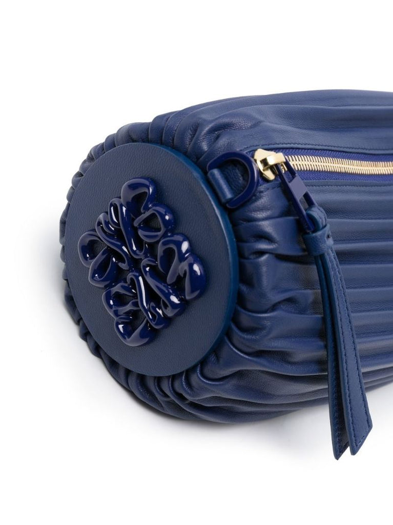 Blue Bracelet Pleated Shoulder Bag