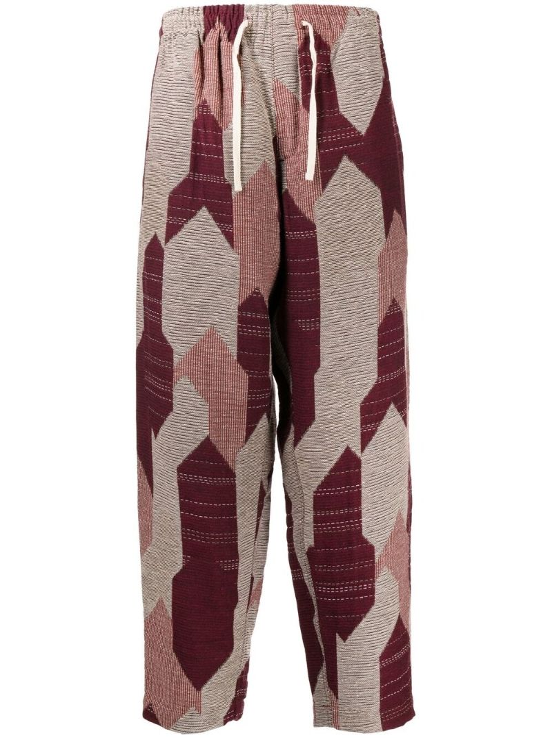 Red Alva Skate Panelled Trousers