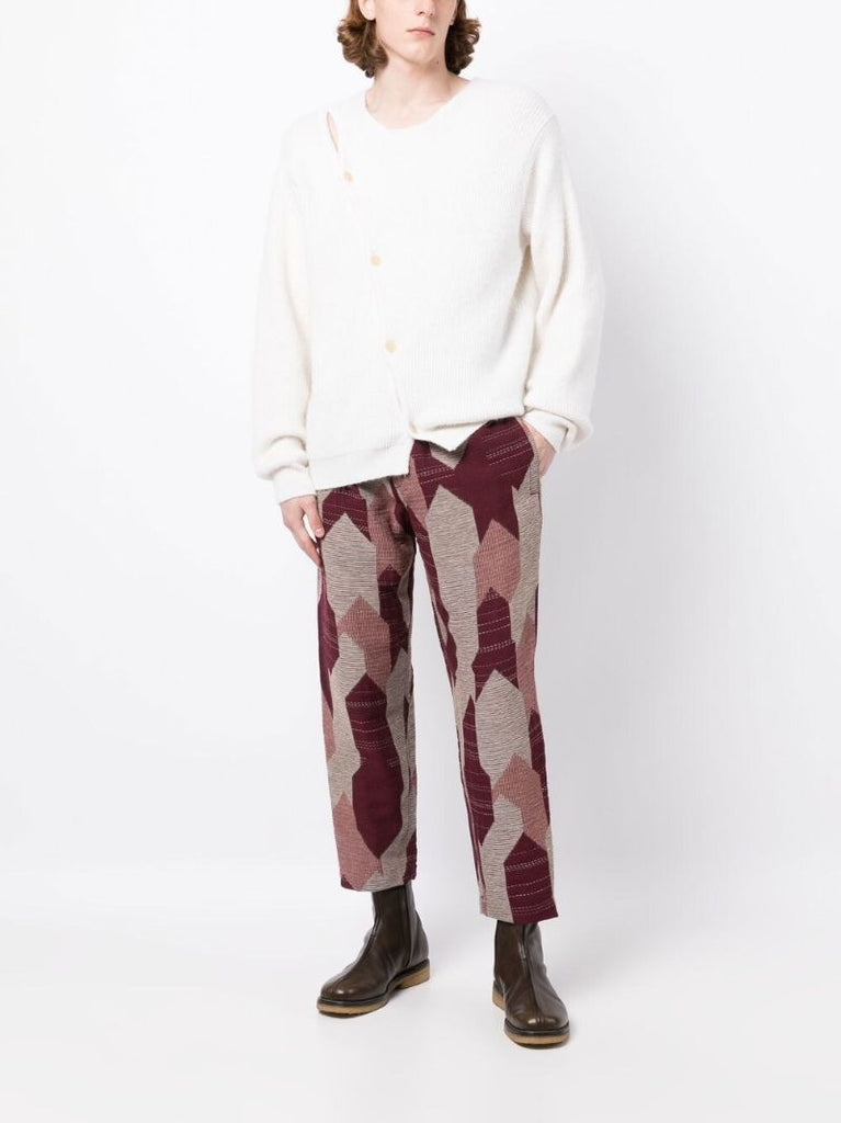 Red Alva Skate Panelled Trousers