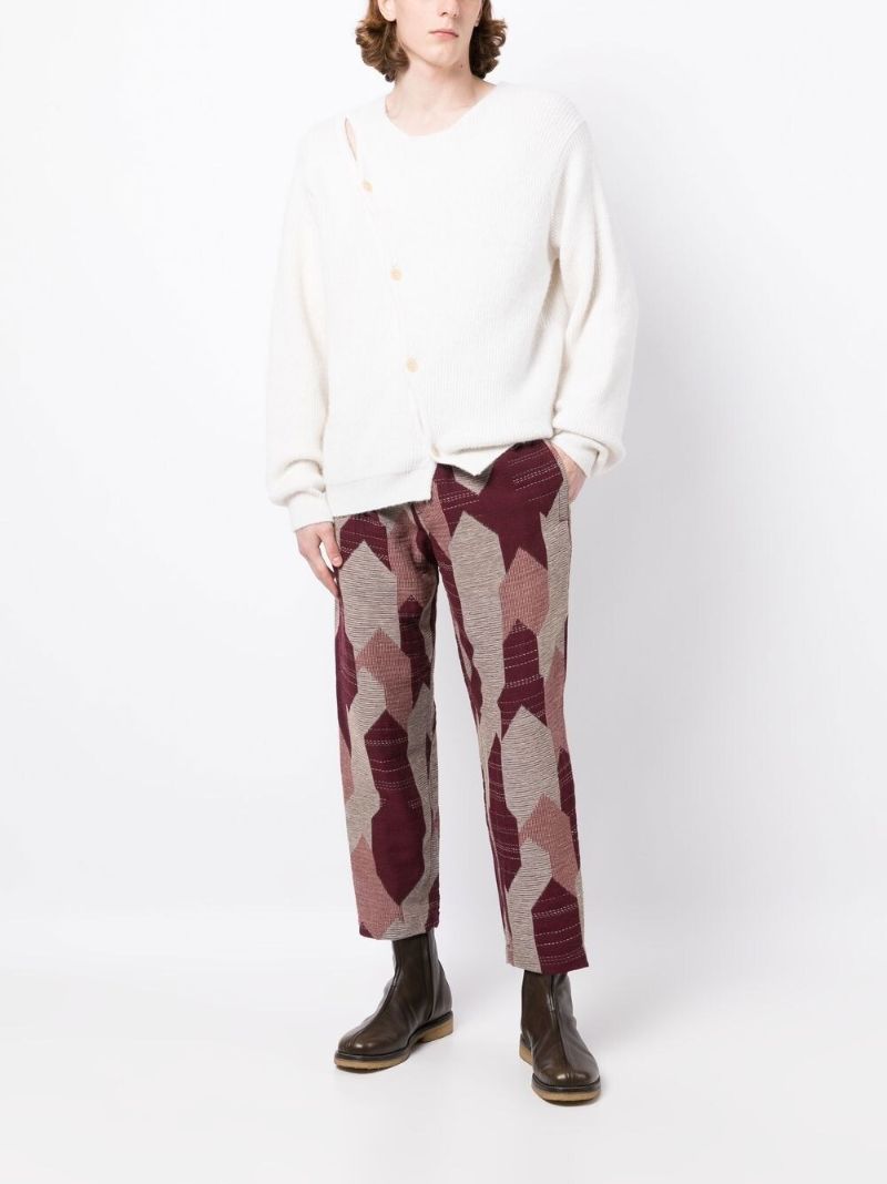 Red Alva Skate Panelled Trousers