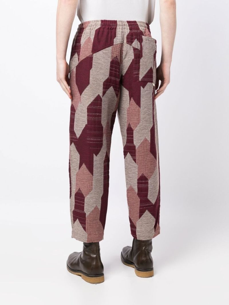 Red Alva Skate Panelled Trousers