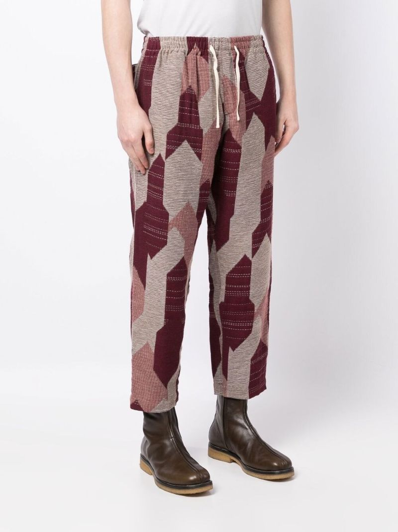 Red Alva Skate Panelled Trousers