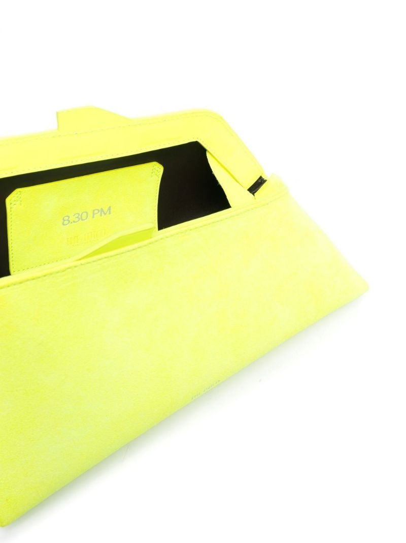 Yellow 8:30pm Suede Clutch Bag