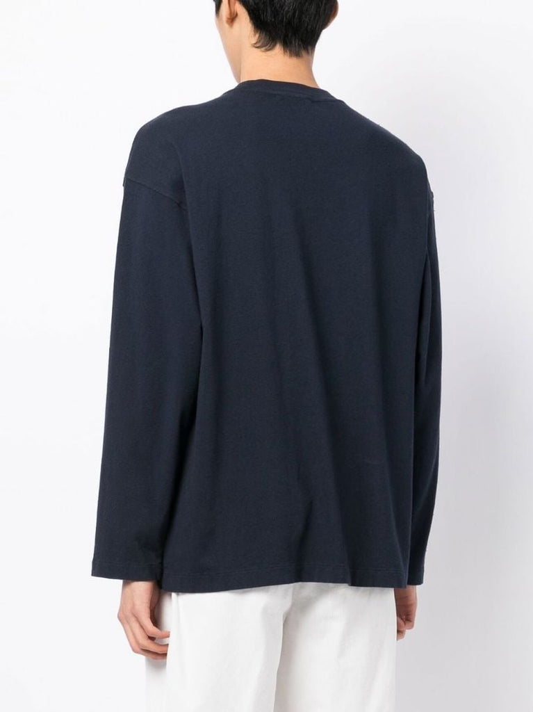 Blue Monterey Floral Embroidered Long Sleeved T-shirt