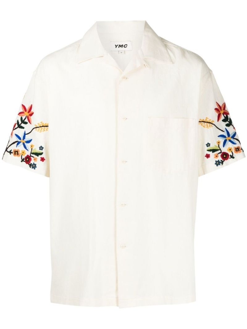 Ecru Idris Floral Embroidered Shirt