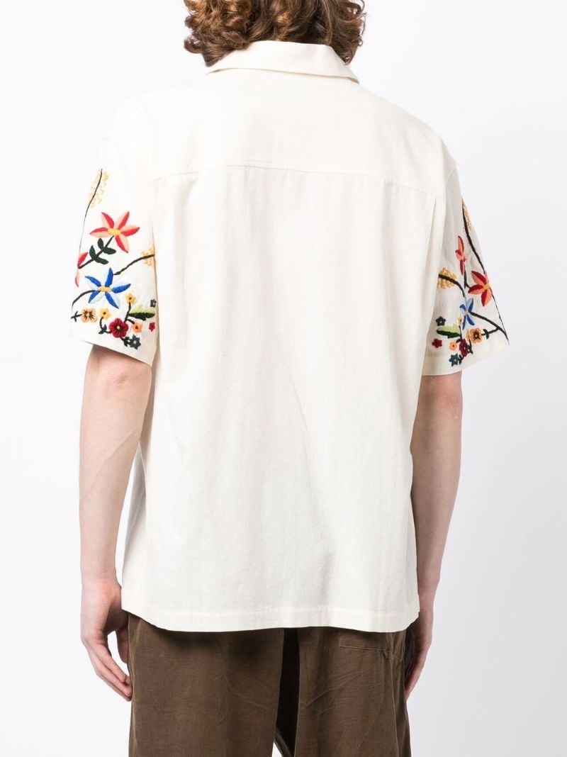 Ecru Idris Floral Embroidered Shirt
