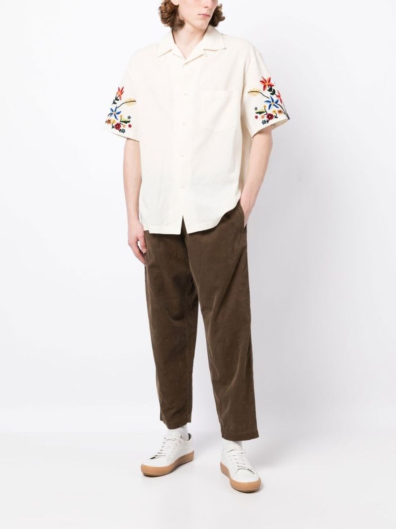 Ecru Idris Floral Embroidered Shirt