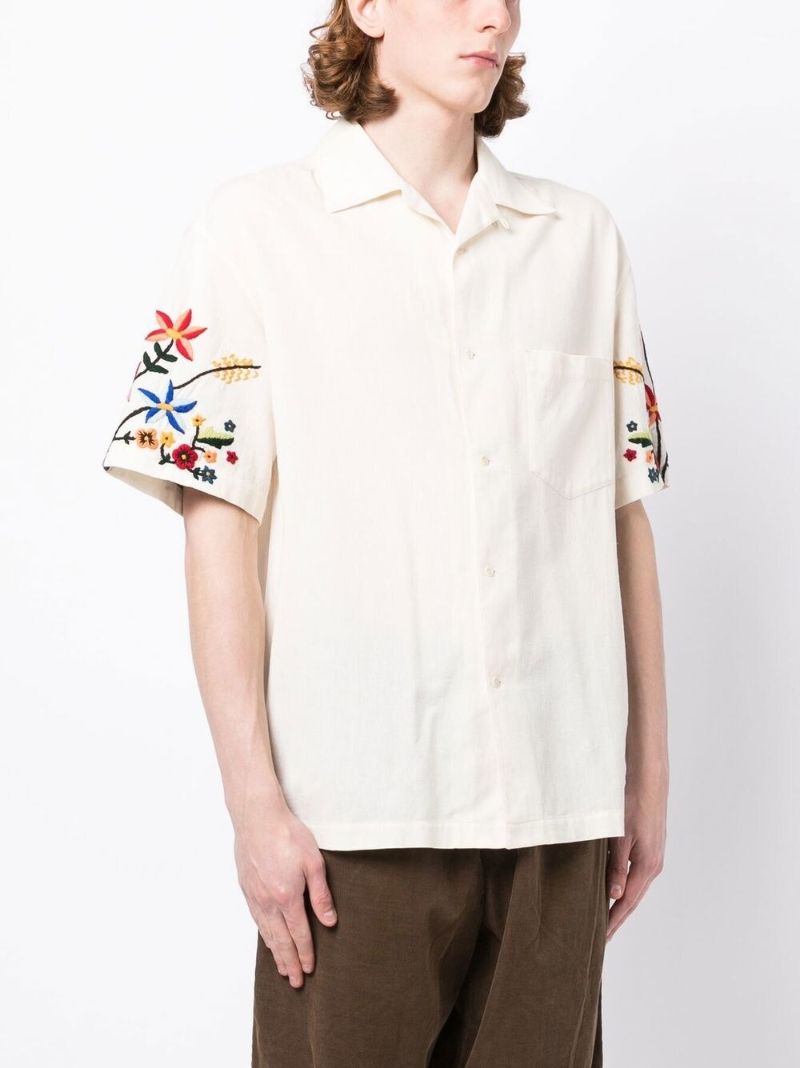Ecru Idris Floral Embroidered Shirt