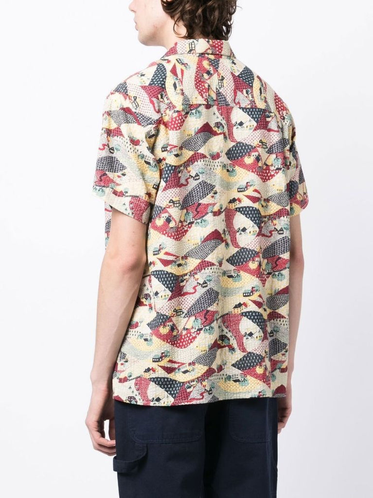 Red Malick Printed Seersucker Shirt