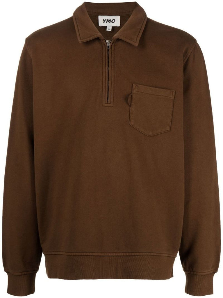 Brown Sugden Collared Sweatshirt