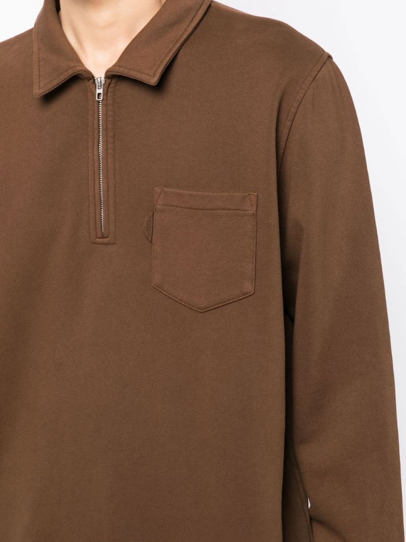 Brown Sugden Collared Sweatshirt