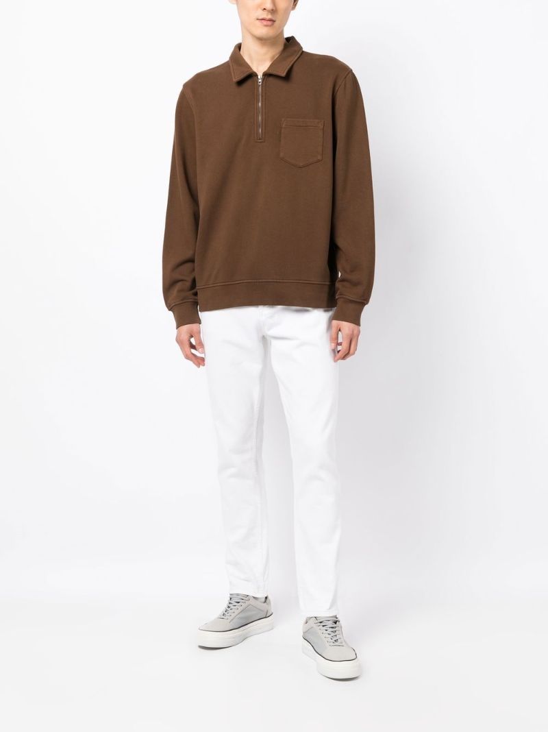 Brown Sugden Collared Sweatshirt