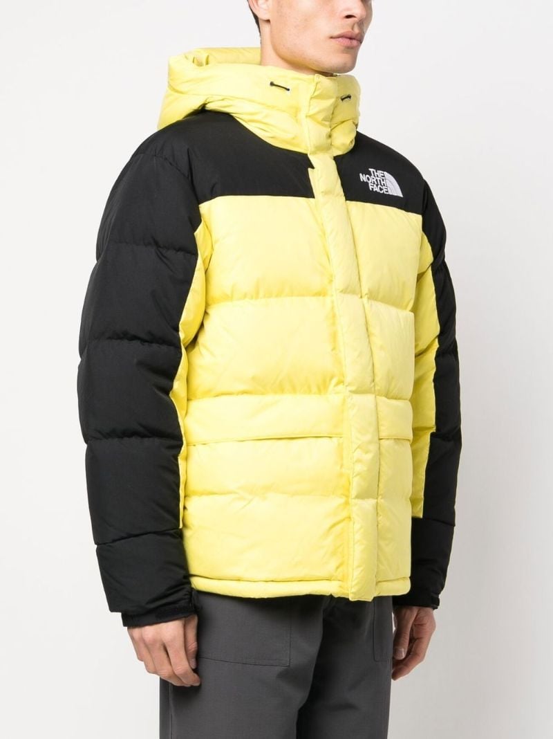 Yellow Embroidered-logo Padded Down Jacket