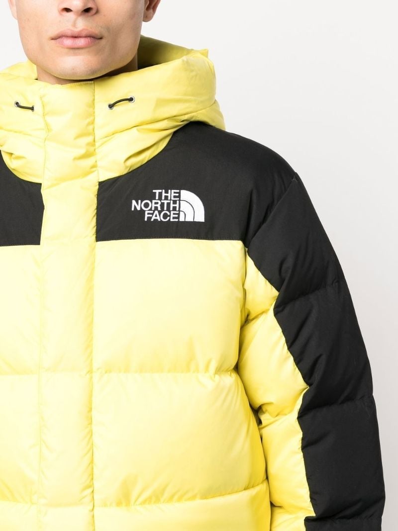 Yellow Embroidered-logo Padded Down Jacket