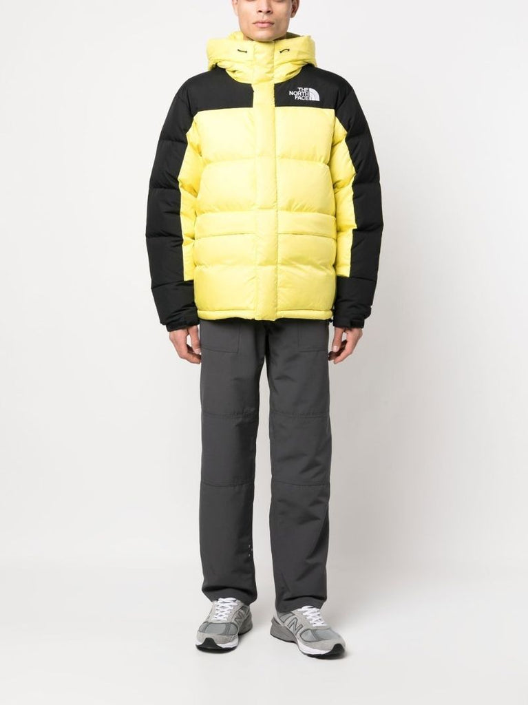 Yellow Embroidered-logo Padded Down Jacket