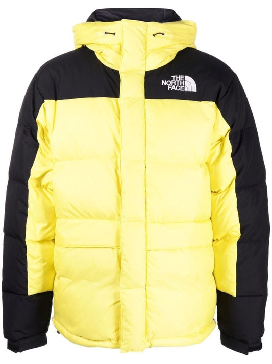 Yellow Embroidered-logo Padded Down Jacket