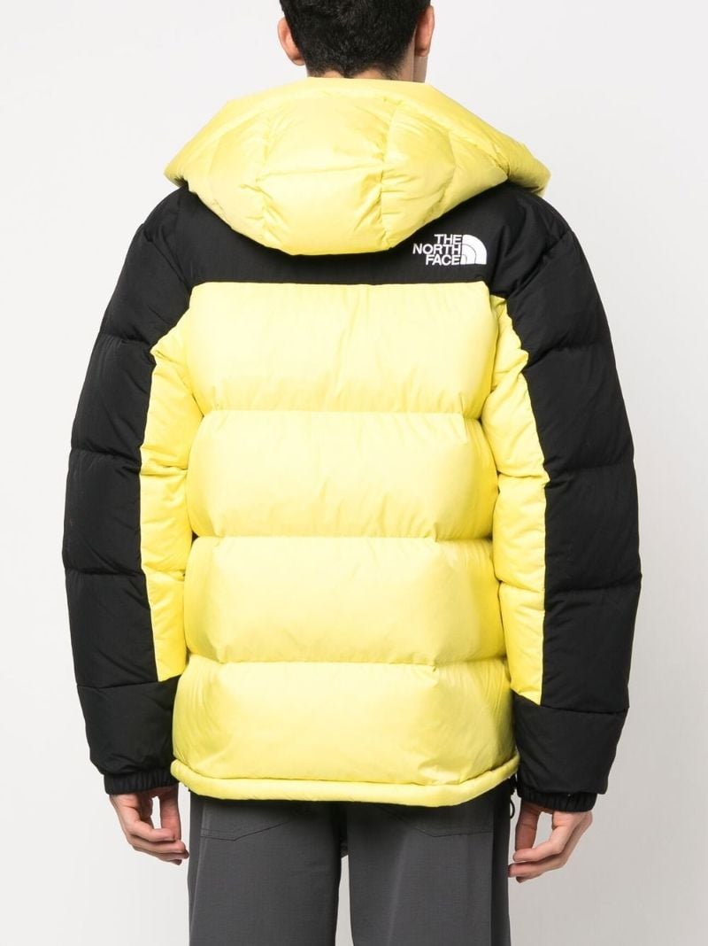 Yellow Embroidered-logo Padded Down Jacket