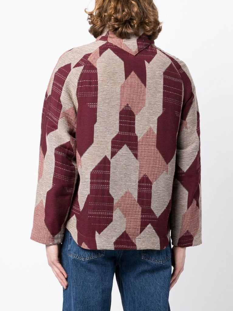 Red Erkin Woven Patchwork Jacket