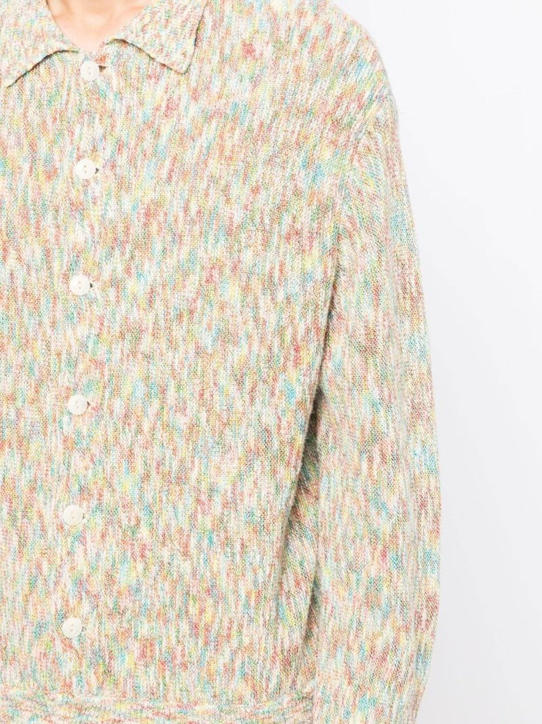 Yellow Rat Pack Slub Knit Cardigan