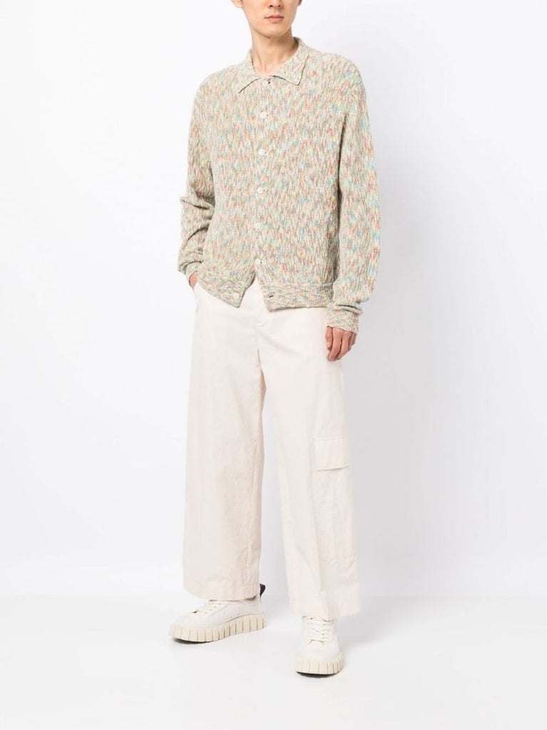 Yellow Rat Pack Slub Knit Cardigan