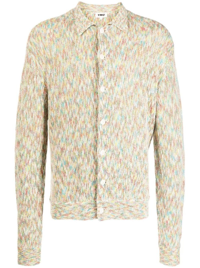 Yellow Rat Pack Slub Knit Cardigan