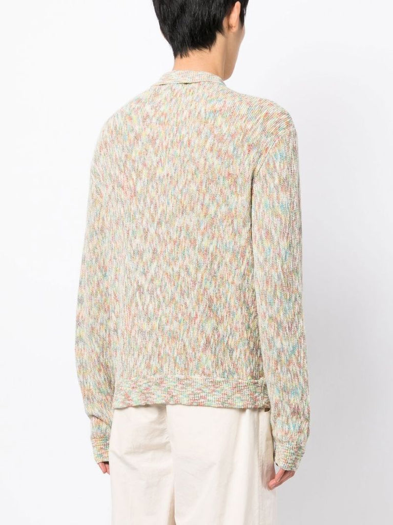Yellow Rat Pack Slub Knit Cardigan