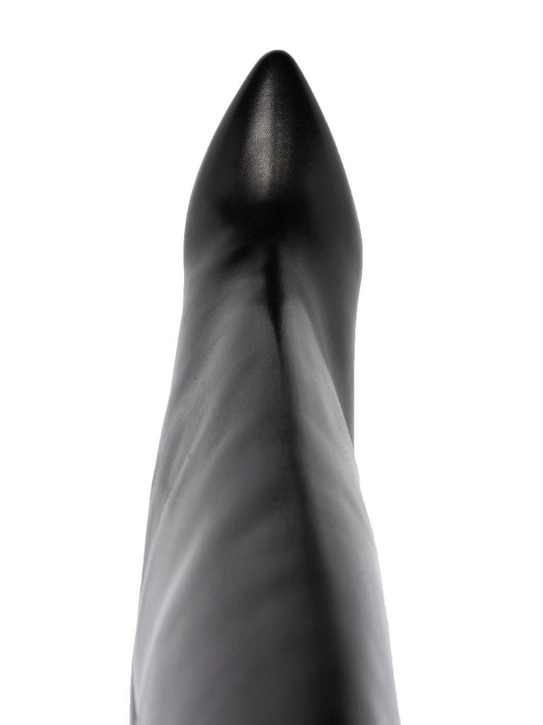 Black Leisel 85 Knee-high Leather Boots
