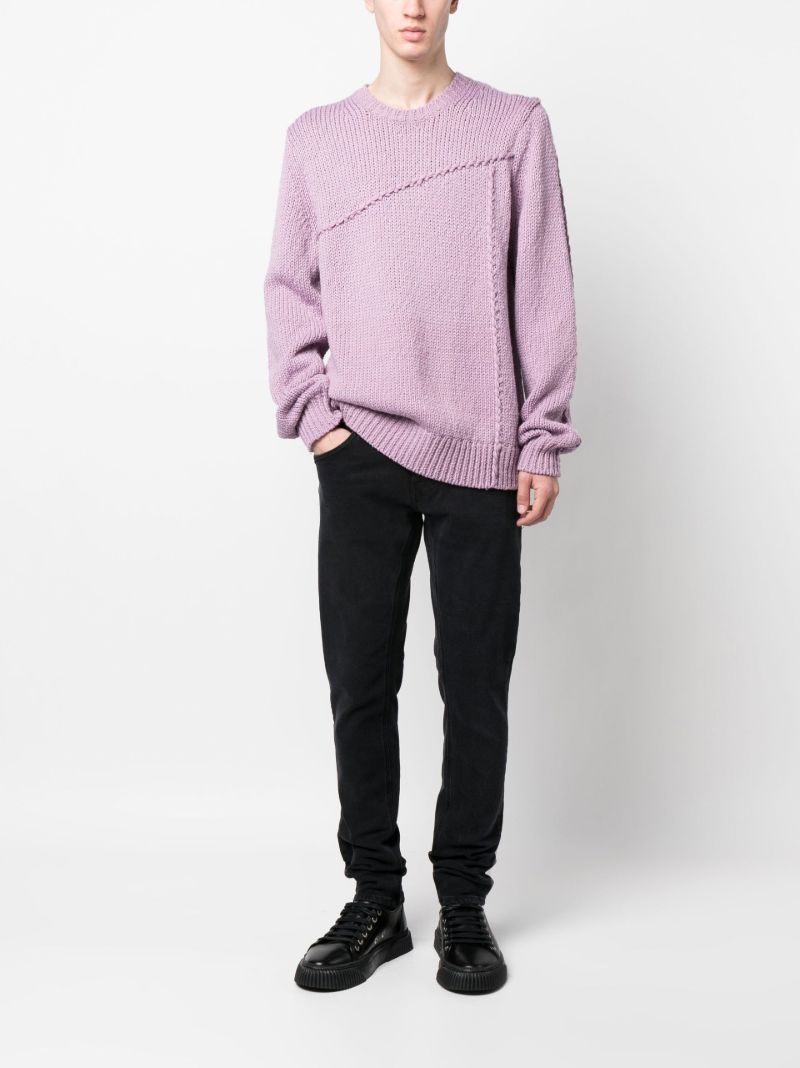 Black Tight Terry Slim-leg Jeans