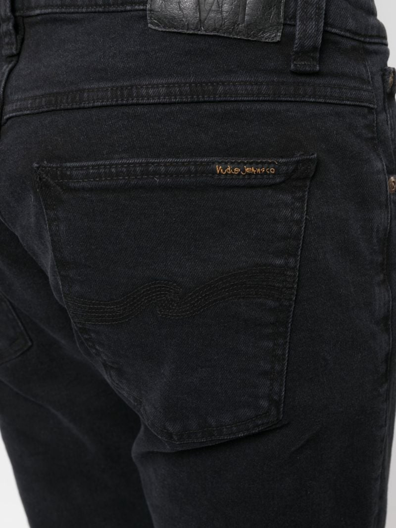 Black Tight Terry Slim-leg Jeans